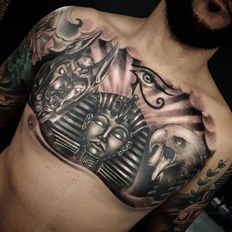 men's back of the neck tattoos|egyptian neck tattoos for men.